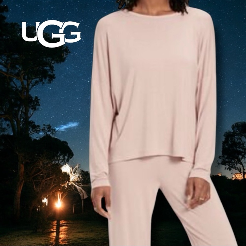 New UGG Pink Tee - Long Sleeve - Silky Ugg T-Shirt Top - Size Small - Color PCNY - Picture 12 of 15